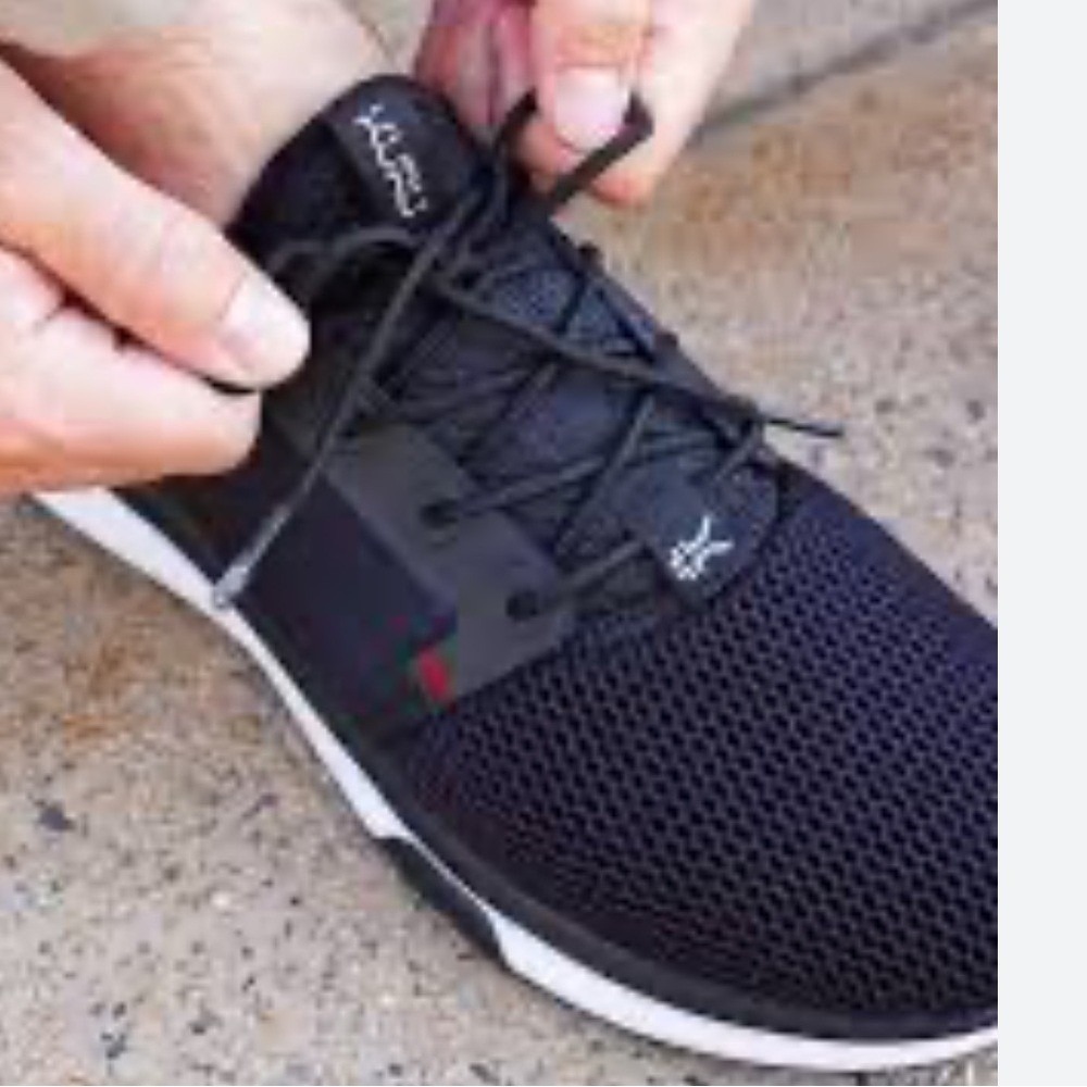KURU Men's Black Athletic Sneakers with White Midsole